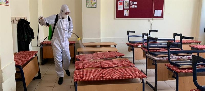 Yüz Yüze Eğitin Öncesi Mardin’deki Bin 200 okul dezenfekte edildi