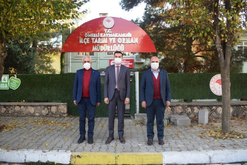 KAYMAKAM VE BELEDİYE BAŞKANINDAN ÖMERLİ İLÇE TARIM MÜDÜRLÜĞÜNE ZİYARET