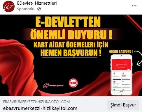 ÇETKODER,E.DEVLET ADINI KULLANAN  SOSYAL MEDYA DOLANDIRICILARINA KARŞI  VATANDAŞLARI UYARDI 