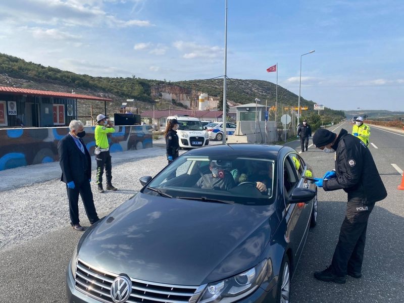 Yatağan Emniyetinden İlçe  Girişinde Yoğun Denetim