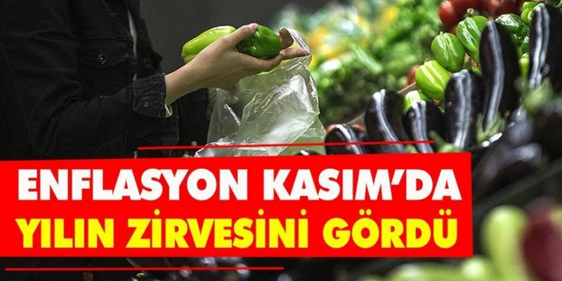 KASIM AYINDA ENFLASYON ZİRVE YAPTI