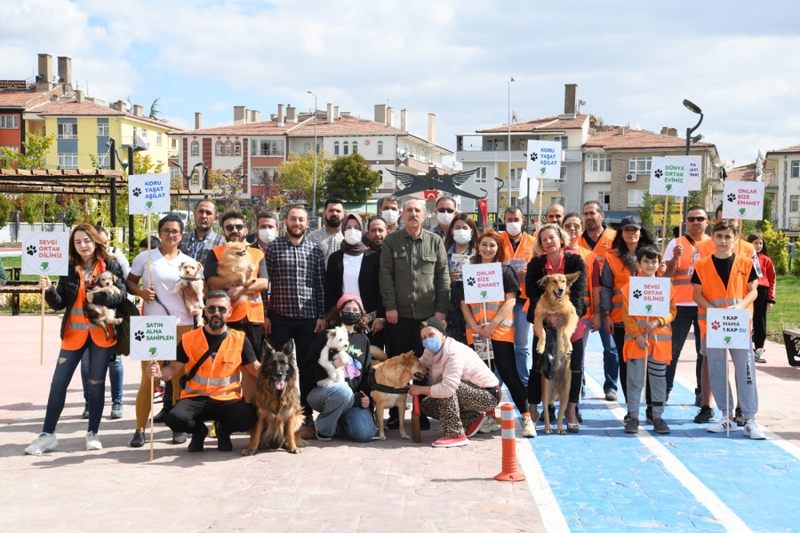 Mamak’ta hayvanlar için yürüdüler