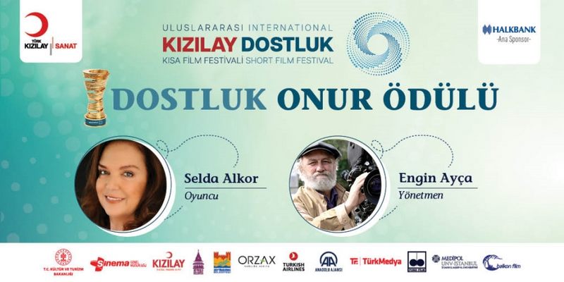Selda Alkor ve Engin Ayça’ya 4. Uluslararası Kızılay Dostluk Kısa Film Festivali’nden Onur Ödülü