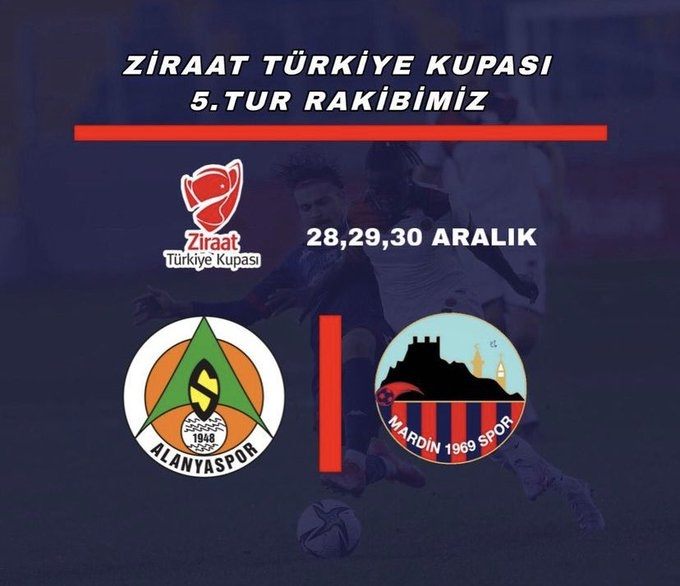 ZİRAAT TÜRKİYE KUPASI 5.TUR DA MARDİN1969 SPOR