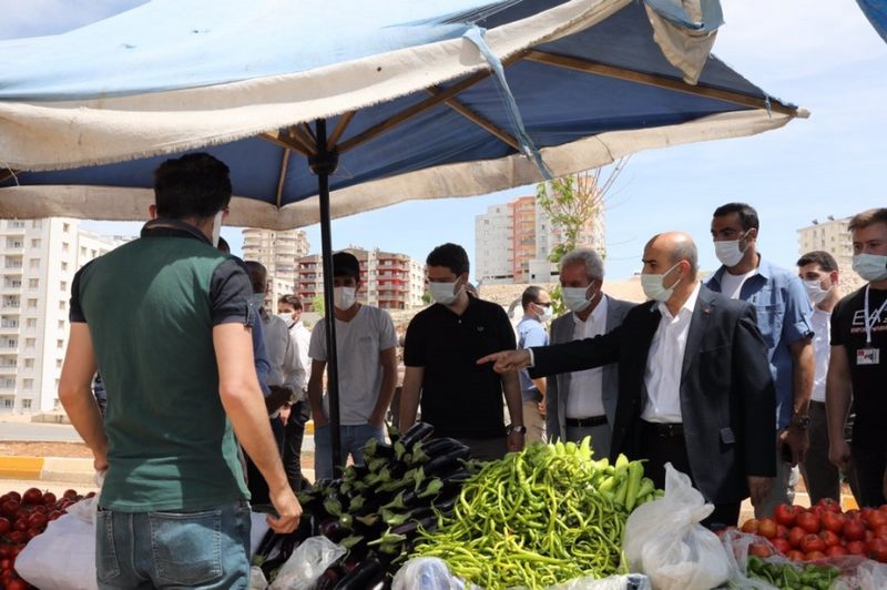 Mardin Valisi  Demirtaş Pazar Yerlerinde İncelemede Bulundu