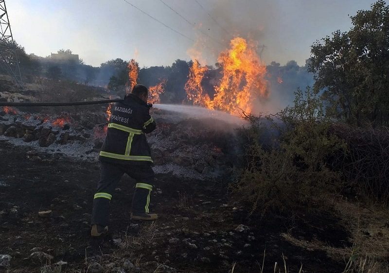 MAZIDAĞI İLÇESİNDE ÇIKAN ORMAN YANGINI SÖNDÜRÜLDÜ