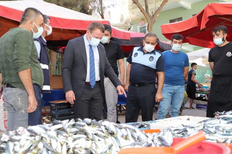 MAZIDAĞI KAYMAKAMI MUSTAFA GÖRMÜŞ ÇARŞAMBA PAZARINI ZİYARET ETTİ