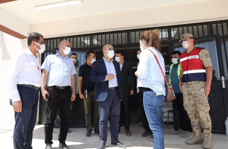 Mardin Valisi Mahmut Demirtaş, Okul İnşaatlarında İncelemelerde Bulundu