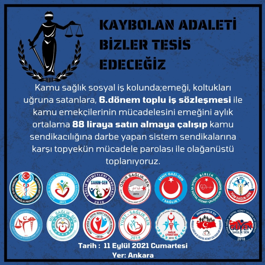 SENDİKALAR HAKSIZLIK   KARŞISINDA BİRLEŞİYOR