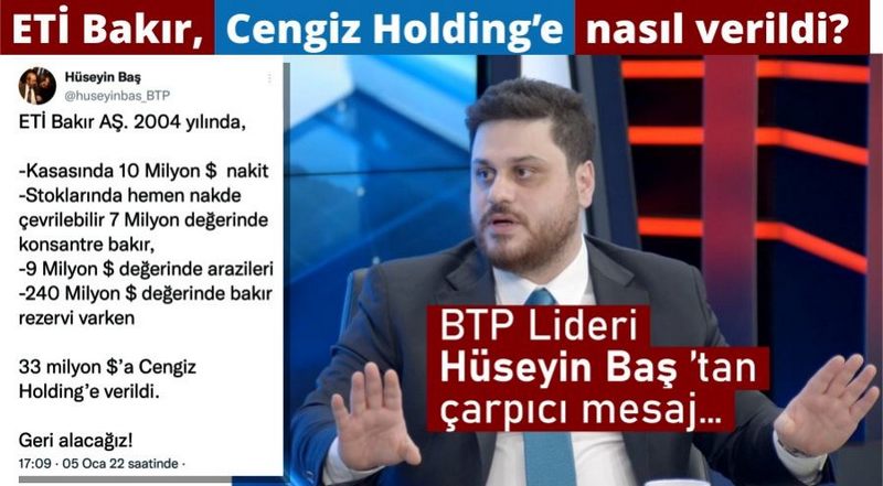 BTP GENEL BAŞKANI HÜSEYİN BAŞ;