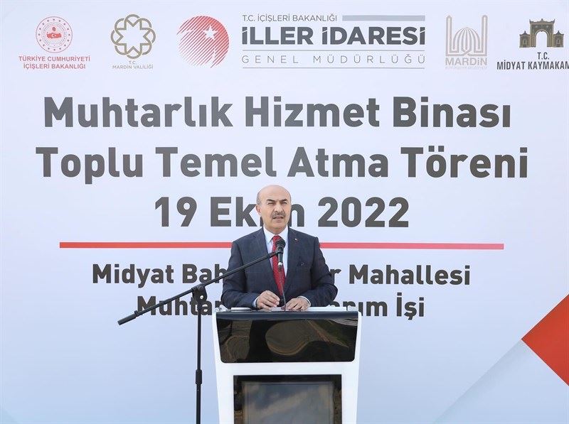 MİDYAT İLÇESİNDE MUHTARLIK EVİ TEMEL ATMA TÖRENİ GERÇEKLEŞTİRİLDİ