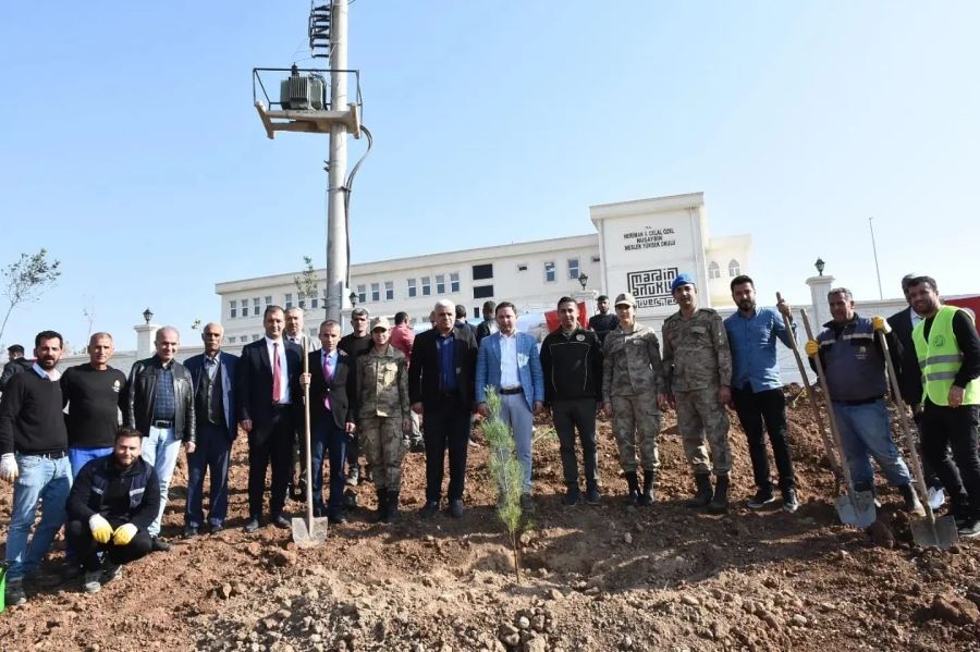 Milli Ağaçlandırma Günü Dolayısıyla Nusaybin’de Fidan Dikildi