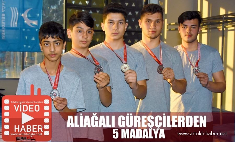 Aliağalı Güreşçilerden 5 Madalya Birden