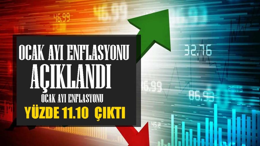 OCAK AYI ENFLASYONU YÜZDE 11.10 OLARAK AÇIKLANDI