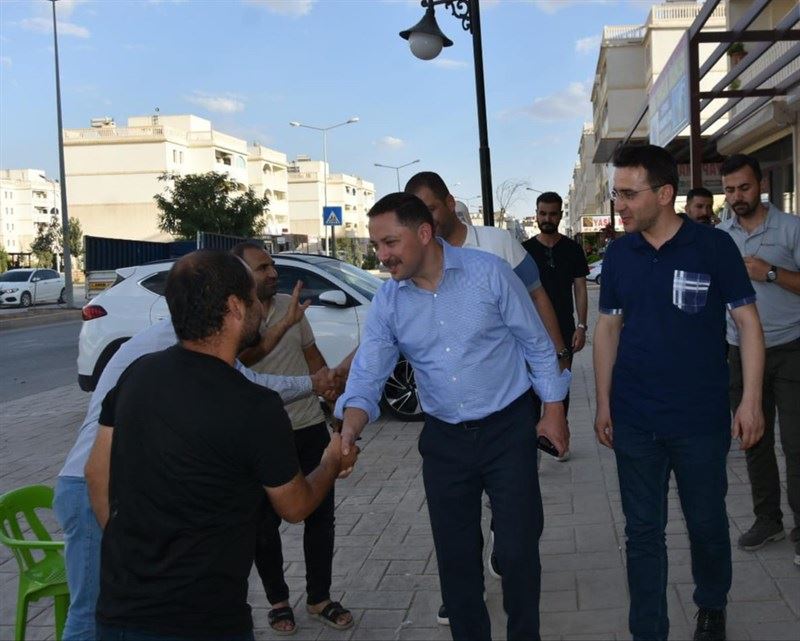 Nusaybin Kaymakamı Ercan Kayabaşı, NESO Başkanı Ömer Özel ile  Esnaf  Ziyaretinde Bulundu 