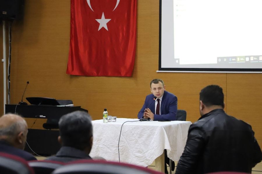 MAZIDAĞI İLÇESİNDE   YILIN  İLK MUHTARLAR TOPLANTISI DÜZENLENDİ