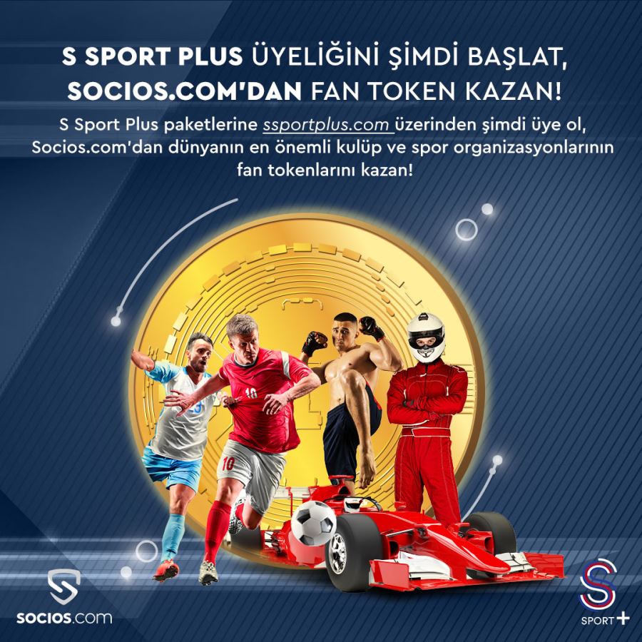 S Sport Plus’tan Yeni Kullanıcılara   Socios Fan Token Müjdesi!