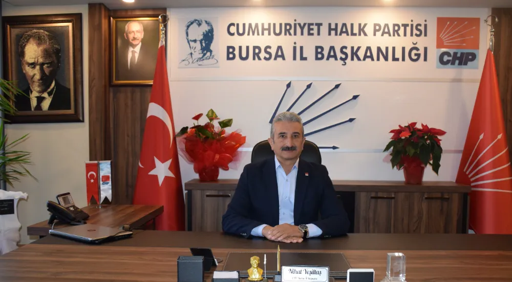 CHP BURSA  İL BAŞKANI YEŞİLTAŞ’TAN DÜNYA GAZETECİLER GÜNÜ MESAJI 