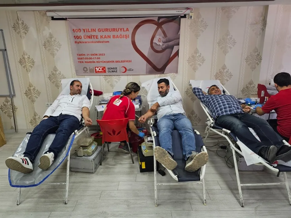 Mardin Büyükşehir Belediyesi Çalışanlarından Kan Bağışı Kampanyası