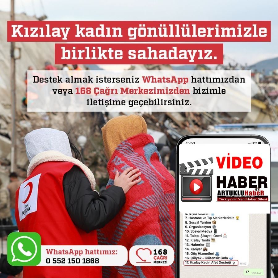 Kızılay Depremzede Kadınlara Özel Whatsapp Hattı Kurdu