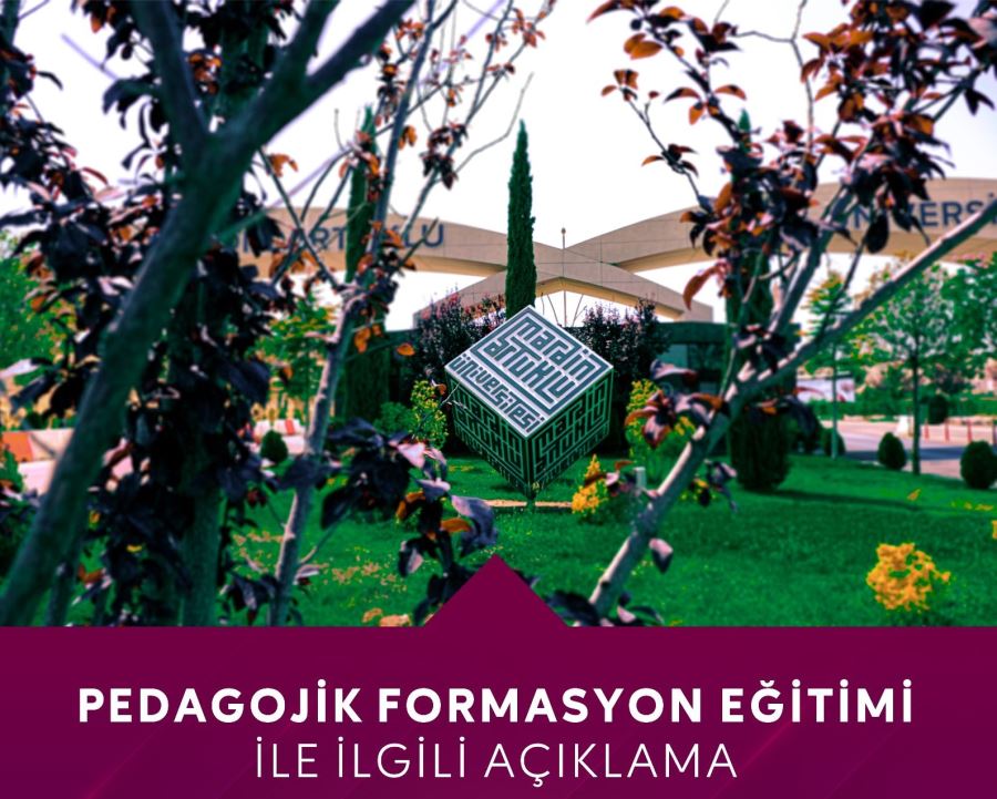 MARDİN ARTUKLU  ÜNİVERSİTESİNDEN PEDAGOJİK FORMASYON EĞİTİMİ DUYURUSU