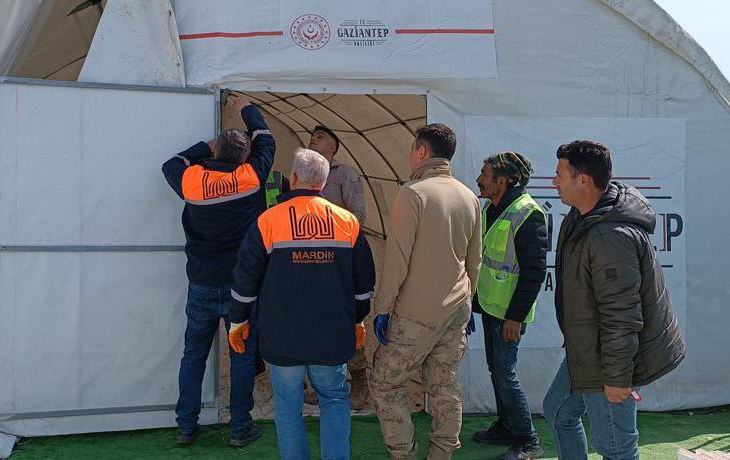 Mardin Büyükşehir Belediyesi Deprem Bölgesinde Çalışmalarını Sürdürüyor