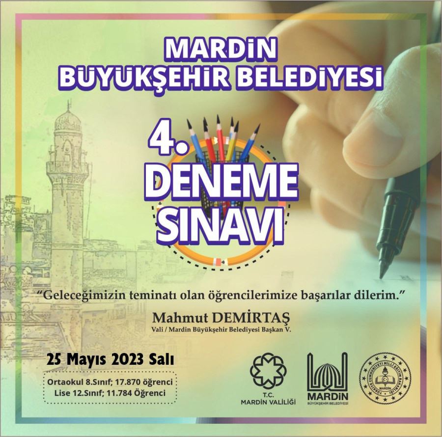 Mardin Büyükşehir Belediyesinden 4. Deneme Sınavı
