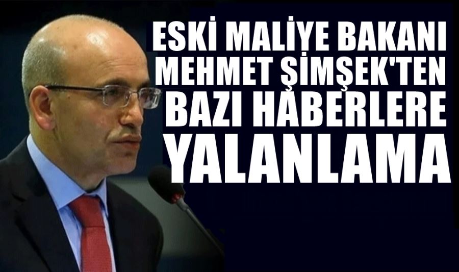 ESKİ BAŞBAKAN YARDIMCISI VE MALİYE BAKANI ŞİMŞEK