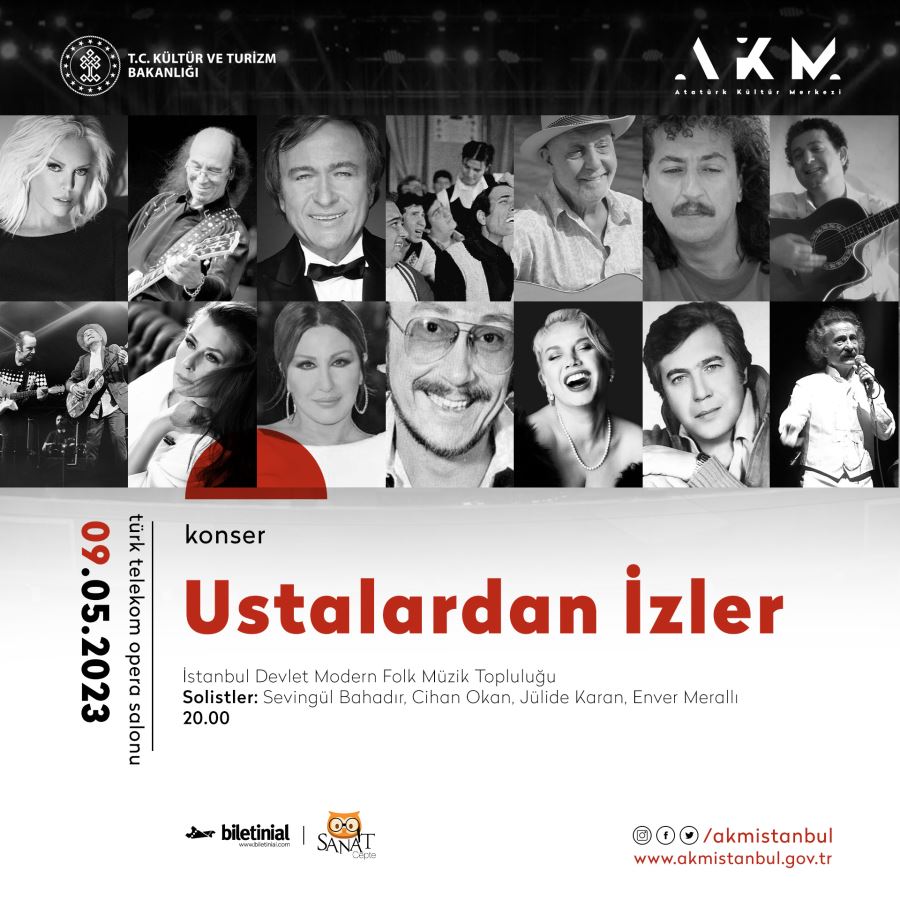 AKM’DE ‘USTALARDAN İZLER’ KONSERİYLE MÜZİK YOLCULUĞU 