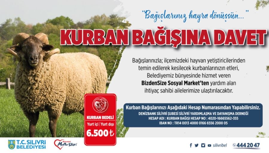  SİLİVRİ BELEDİYESİNDEN KURBAN BAĞIŞI KAMPANYASI