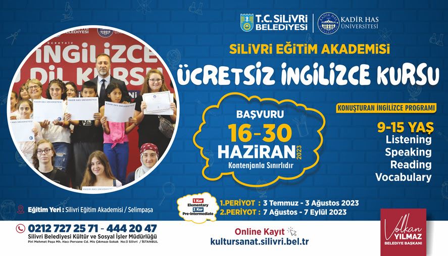 SİLİVRİ’DE ÜCRETSİZ İNGİLİZCE KURSU KAYIT DÖNEMİ BAŞLADI