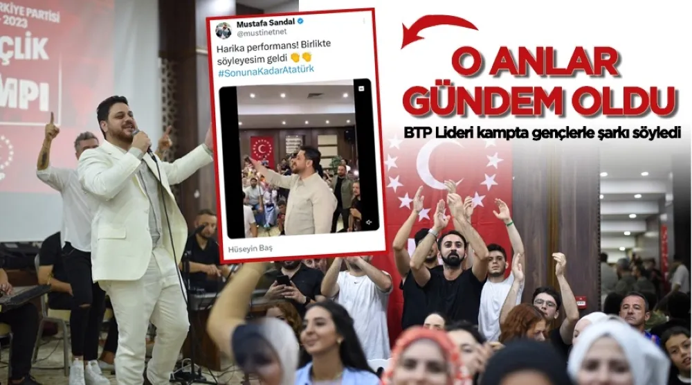 BTP lideri Hüseyin Baş gençlerle şarkı söyledi 