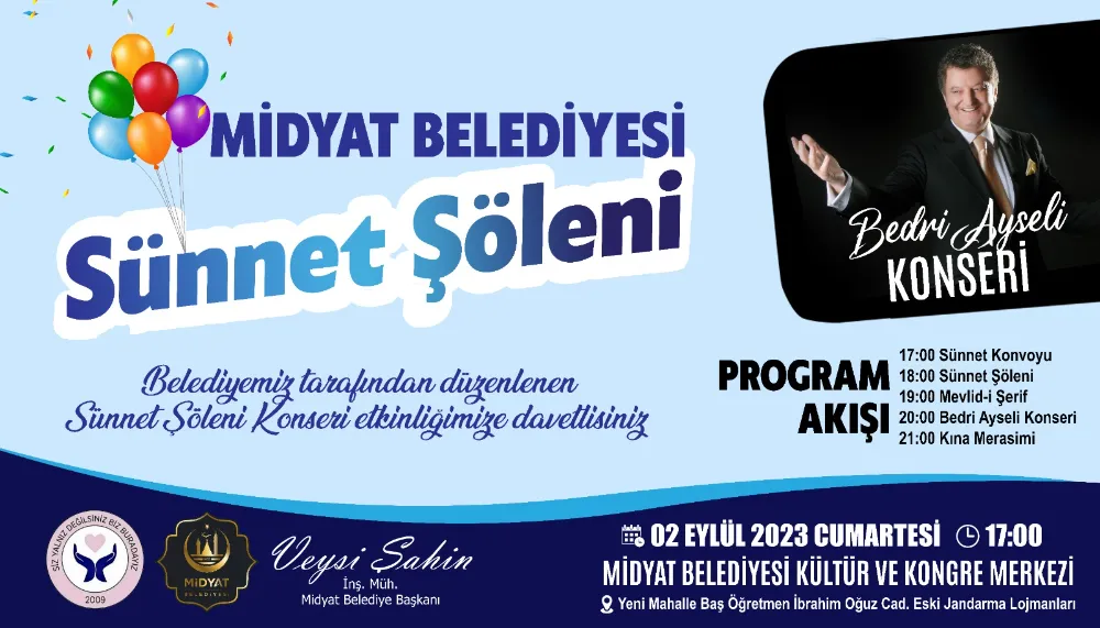 MİDYAT BELEDİYESİNDEN SÜNNET ŞÖLENİ