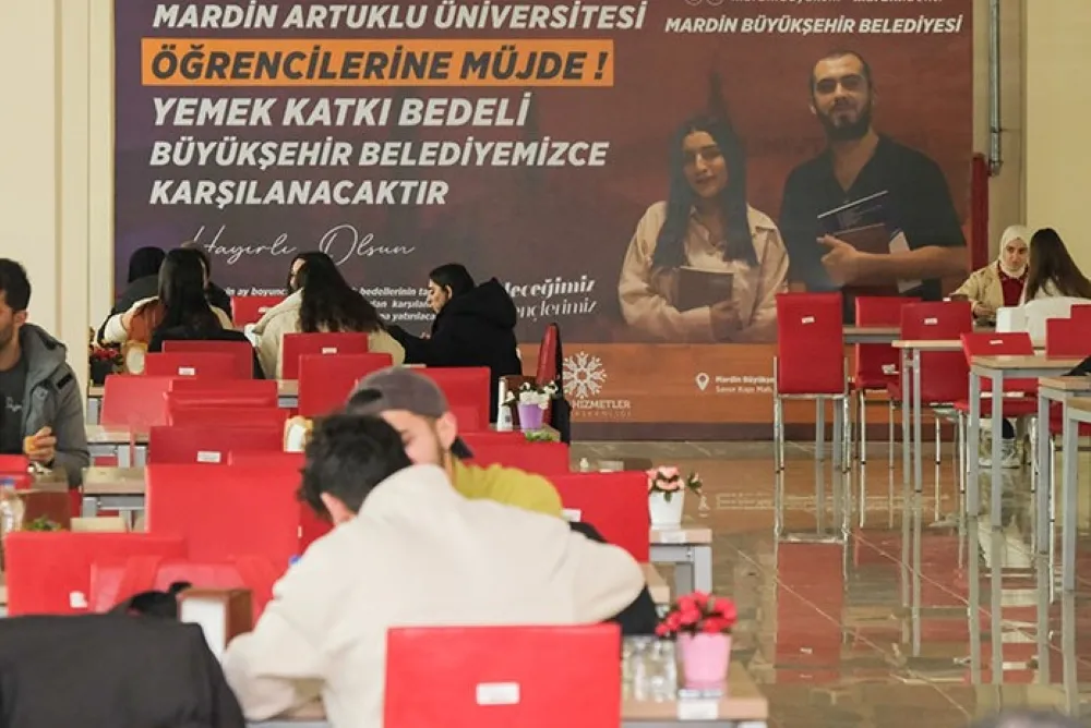 MARDİN BÜYÜKŞEHİR BELEDİYESİNDEN ARTUKLU ÜNİVERSİTESİ ÖĞRENCİLERİNE YEMEK DESTEĞİ