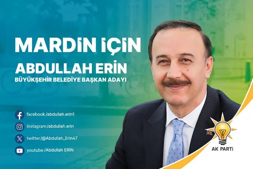 MARDİN BB BAŞKAN ADAY ABDULLAH ERİN YARIN MARDİN BASINI VE TEŞKİLATI İLE BULUŞACAK