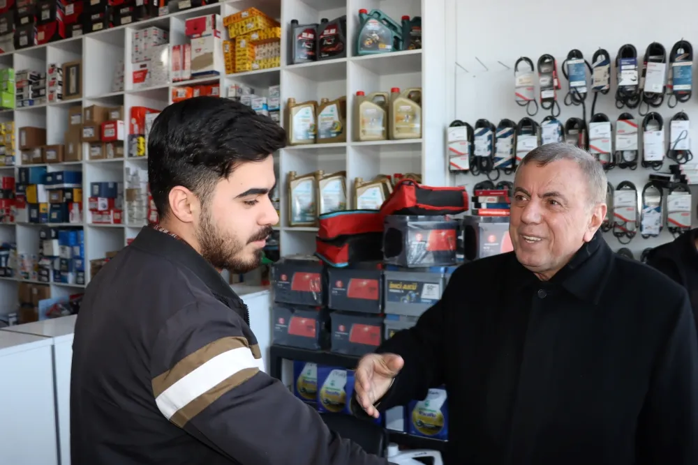 Midyat Belediye Başkanı Veysi Şahin, Sanayi Esnafını Ziyaret Etti