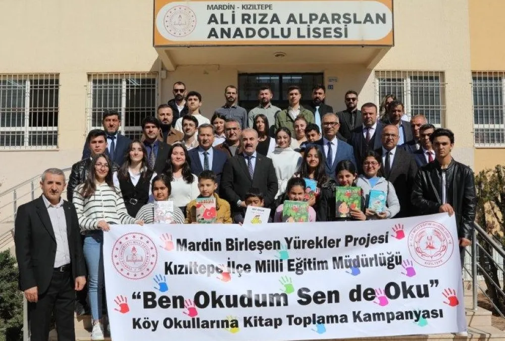 KIZILTEPE İLÇSEİNDE  TOPLANAN 9 BİN KİTAP KÖY OKULLARINA DAĞITILDI