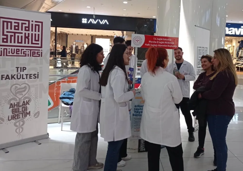 Mardin Artuklu Üniversitesi Tıp Öğrencileri Mardin’de Kanser Etkinlikleri Düzenledi.