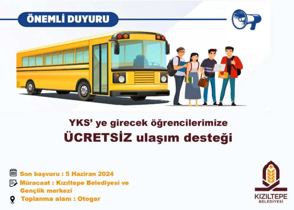KIZILTEPE BELEDİYESİNDEN  YKS