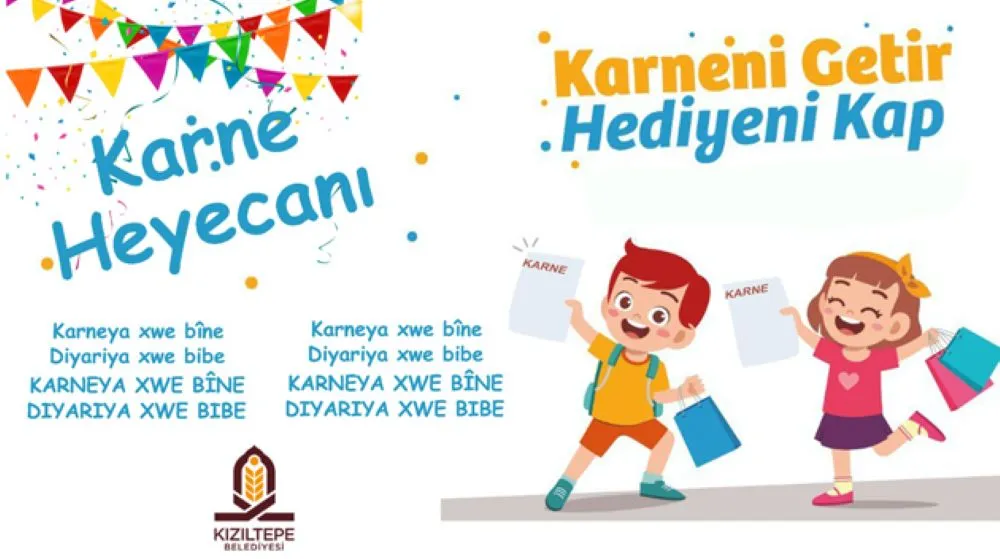 Kızıltepe Belediyesinden Öğrencilere Karne Hediyesi