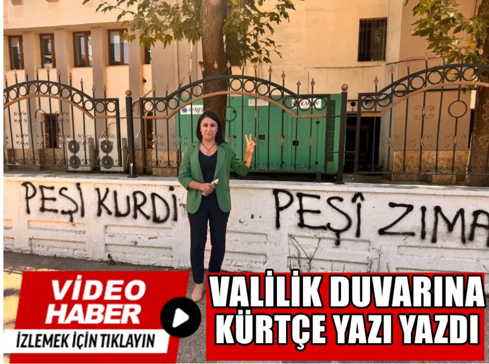 BATMAN MİLLETVEKİLİ ODUNCU VALİLİK DUVARINA KÜRTÇE YAZI YAZDI!