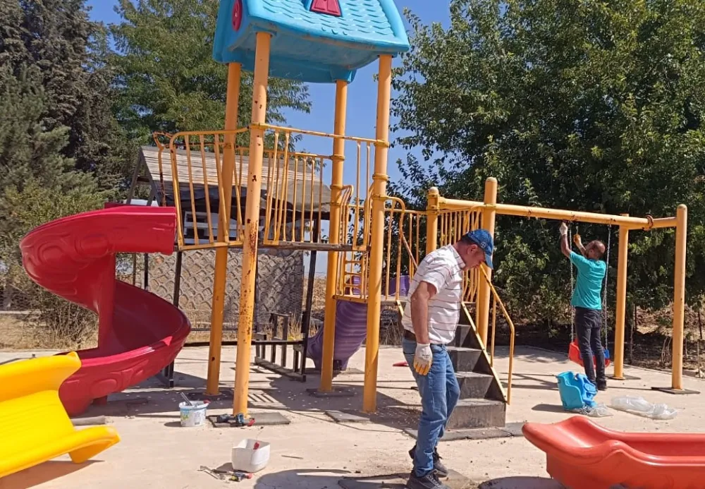 Kızıltepe İlçesi Oyun Parklarında çocuk oyun grupları yenileniyor