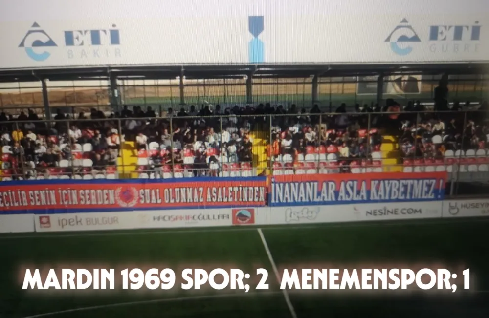 MARDİN1969 SPOR  ; 2  MENEMENSPOR;  1