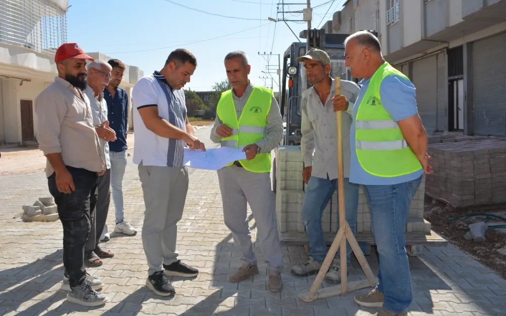 Kızıltepe Belediye Başkanı İpek Parke Serme Çalışmaları Denetlendi