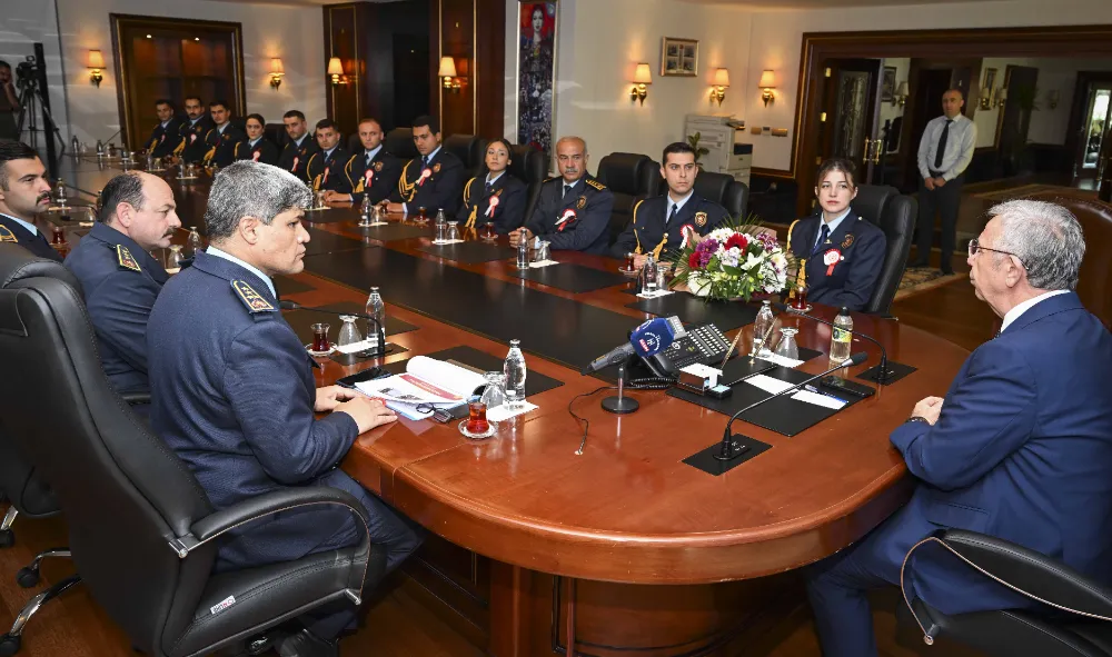 ANKARA İTFAİYESİ’NDEN MANSUR YAVAŞ’A ZİYARET